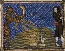 The devil in a manuscript (ca. 1375) of Guillaume de Digulleville's Pelerinage de Vie humaine
