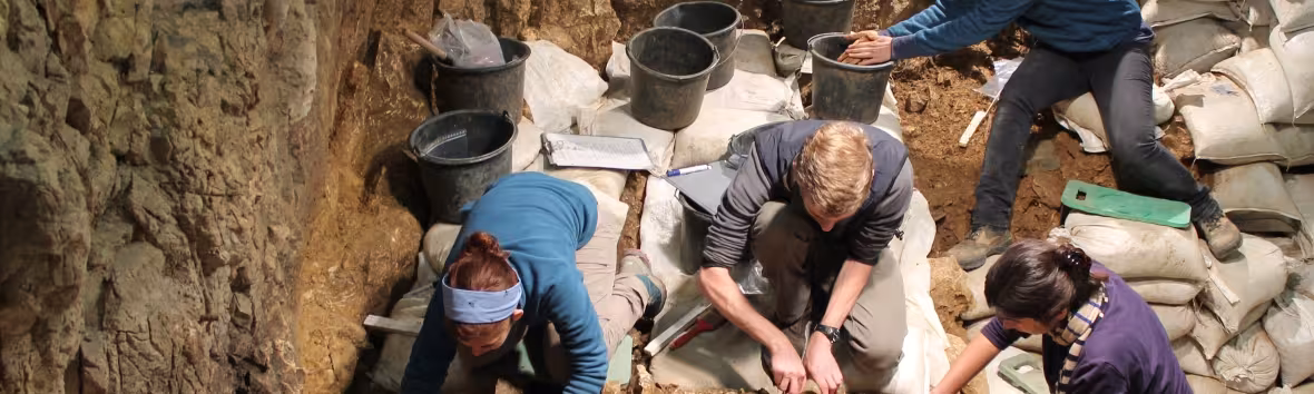 Excavation at Hohle Fels