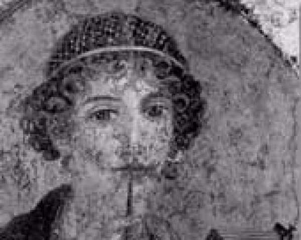 Girl with stylus, known as Sappho, by an artist from the 1st century